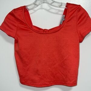Charlotte Russe Pinkish Red Crop Top